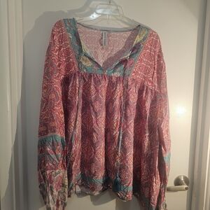 Grace+Karma 3x Bohemian Floral Print Women's Top